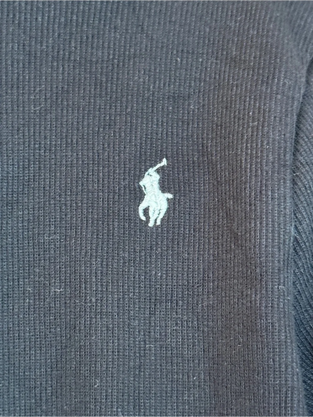 Polo Ralph Lauren Boys Size 7 Navy Waffle Knit Thermal Long Sleeve Shirt